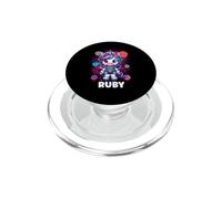 Ruby Unicorn Space Astronaute PopSockets PopGrip pour MagSafe