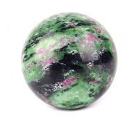Ruby Zoisite Crystal Ball Polished Red Green Stone Sphere Decorative Sphere Crystals Ball Stone Crafts Home Decor Ornament Gifts,50~60mm