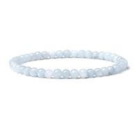 RubyTint Bracelet extensible en cristal aigue-marine de 4 mm pour homme et femme - Bijoux de yoga faits à la main pour l'amitié, l'harmonie et les cadeaux