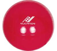 Rucanor Gymnastikball 75 cm, Anti-Burst Yoga ball, Pilates Ball, Sitzball avec pompe à pied, Rouge, Taille 75 CM
