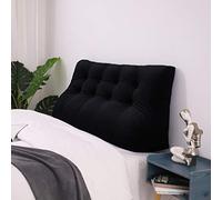 Rucener Coussin Dossier Canapé Oreiller de Lecture Les Gros Coussins Triangulaires Gros Coussin de Canapé Coussin Tete de Lit A Une Variété D'utilisations Le Noir 120 CM