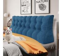 Rucener Coussins Triangulaires Gros Coussin Dossier Canapé Oreiller de Lecture Les Gros Coussin de Canapé Coussin Tete de Lit A Une Variété D'utilisations Bleu 200 CM