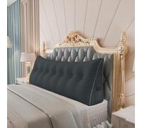 Rucener Grand coussin de dossier - Coussin triangulaire - Coussin de canapé - Tête haute - Dossier pour lit - Parfait comme coussin pour regarder la télévision et lire - Disponible dans de nombreux