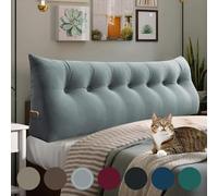 Rucener Grand coussin de dossier triangulaire pour canapé, tête haute, tête de lit, idéal comme coussin pour regarder la télévision et lire, disponible dans de nombreux coloris gris, 200 cm
