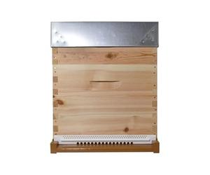 Ruche à tenons Dadant 10 Cadres avec Plateau Plastique, Corps, Hausse, Cadres filés, Couvre-Cadres, Toit tôle, Porte d'entrée