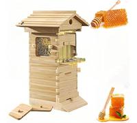 Ruche apicole professionnelle avec collecte de miel à écoulement automatique et conception ventilée, idéale pour les apiculteurs de basse-cour pour surveiller les abeilles et récolter le miel en toute