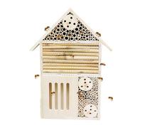 Ruche d'abeille en bois naturel : papillons d'hôtel, construction résistante et respectueuse de l'environnement. Maison décorative de jardin pour abeilles, coccinelles, pollinisation, habitat patio
