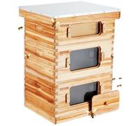 Ruche - VEVOR - Ruche d'abeille Langstroth 20 cadres profonds 10 moyens fenêtres acrylique pour apiculteurs pro débutants