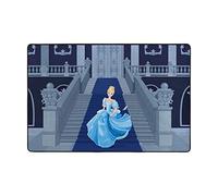 Ruchen Grand Tapis Sols Motif Cendrillon, Velours corail, 203×147cm