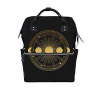 Ruchen Sac à dos pour maman - Sac à langer - Motif éclipse lunaire - Grande capacité - 40 cm