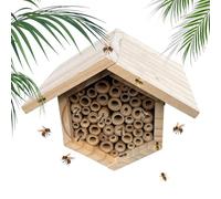 Ruches Pour,Ruche Avec Tubes De Nidification - Boîte Habitat Pour En Bois | Pour Jardins Porches Pelouse Extérieur Et Intérieur Cours Balcons Et Terrasses
