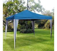 Ruck-Zuck-Pavillon 3x3m Bleu Tente de Réception Jardin Bière Kiosque Neuf