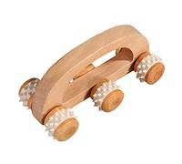 RuCken Appareil de massage en bois pour desserrer les tissus profonds, convient pour le cou, les jambes, les pattes, le corps, couleur bois naturel