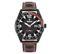 Ruckfield Montre Vintage - Sport Cuir Marron Surpiqûre Blanche