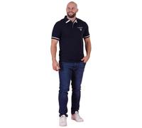 Ruckfield - Polo en coton marine en maille piquée avec une coupe droite et un col à revers - Taille x_l