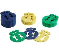 Ruco Lot de 20 Pince à Linge Métal Bleu, Jaune, Vert