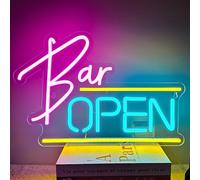 Rucvixkt Bar Open Néon Signe - Led Open Sign For Commercial, Open Neon Sign Beer Bar Pour DéCoration Murale Logo De Bienvenue Hommes Cave Café Home Products HôTel