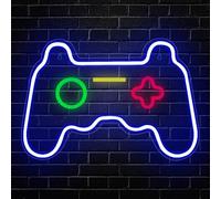 Rucvixkt Neon Manette Neon Gamepad Led Gaming Panneau néon pour salle de jeu Décoration Pour chambre d'adolescent Cadeau pour garçons, Game Room,Game Zone Décoration murale(16,14 x 10,82)