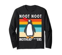 Rude Noot Noot Motherf-ers Sarcastic Graphic Pingouin Manche Longue