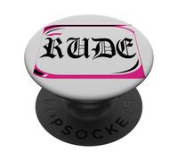 Rude Texte Noir Unique conçu PopSockets PopGrip Adhésif