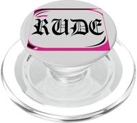 Rude Texte Noir Unique conçu PopSockets PopGrip pour MagSafe