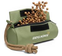 Rudelkönig Boudin Mordant Chien - Jouet Apport avec Friandises | Fermeture velcro et zip sécurisée - Compatible friandises sèches et humides - Corde de lancer incluse