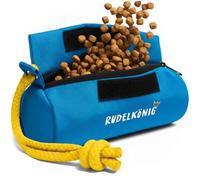 Rudelkönig Boudin Mordant Chien - Jouet Apport avec Friandises | Fermeture velcro et zip sécurisée - Compatible friandises sèches et humides - Corde de lancer incluse