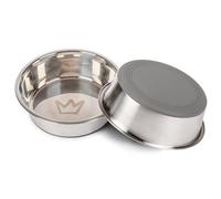 Rudelkönig Gamelle pour Chien en Acier Inoxydable - Pack de 2-900ml - Gamelle Anti-dérapante pour Chiens et Chats - Résistante au Lave-Vaisselle