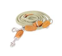 Rudelkönig Laisse Emma 2,30 m en Kaki - 3 Points pour Chien - Lounge Robuste et Résistante - Idéal pour Dressage et Promenades
