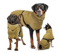 Rudelkönig Peignoir Chien en Coton - Serviette Chien super Absorbante | Toutes tailles disponibles - Tissu éponge doux - Fermeture réglable - Séchage rapide après le bain ou la balade