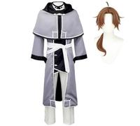 Rudeus Greyrat Ensemble complet de robe de magicien pour Halloween | Costume d'uniforme de mage, costume de jeu de rôle pour homme pour convention, carnaval