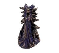 RUDFUZ Figurine artistique en résine de Hécate, divinité grecque de la sorcellerie avec ses chiens ; décoration de salon unique.