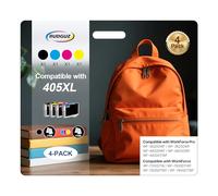RUDGUZ 405XL Lot de 4 Cartouches d'encre pour Epson 405XL compatibles avec Workforce Pro WF-3820DWF WF-3825DWF WF-4820DWF WF-4825DWF WF-4830DTWF Workforce WF-7310DTW WF-7830DTWF WF-7835DTWF WF