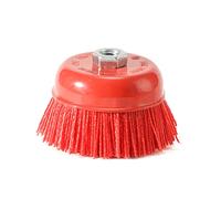 Rudiaoa 1 brosse abrasive en nylon M14 de 100 mm - Roue P80 - Outil de meulage abrasif en polymère - 7,6 cm - 10,2 cm
