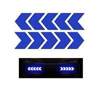 Rudiaoa 10 Pièces Universel Voiture pour Flèche Autocollant Décoratif Extérieur Bande Réflexe D'avertissement Anti-Collision Réfléchissante Bandes Réfléchissantes Voitures Vélos