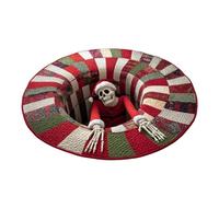 Rudiaoa 2. Tapis De Illusion D'optique Festif Rond Antidérapant avec Père Noël pour Les Décors Chambre À Coucher Et Salon en Polyester Doux