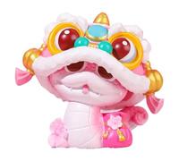 Rudiaoa 2025 Snake Year Zodiacs Lions Dance Snake Resins Figurine miniature pour rehausser le fengshui et les prospérités Décoration d'intérieur Nouvel An