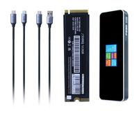 Rudiaoa 2280 Solid States Drives PCIe USB3.1 Disques durs Adaptateur de boîtier SSD Disque SSD avec écran LCD pour PC