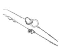 Rudiaoa À Nœud Papillon Couleur Argent Élégant Ornement Géométrique Pour Filles Chaîne De Poignet En Acier À La Mode Bijoux Cadeaux De Vacances