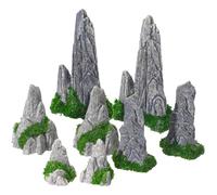 Rudiaoa Accessoires De Zone Relaxation 8 Petites Rocailles Artificielles pour Affichage Intérieur Arrangements D'arbres Paysages Miniatures Décorations Paysage D'aquarium Roche Montagne