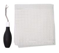 Rudiaoa Aiguille à crochet courbée avec maille et toile - Outil de tricot ergonomique pour tapis - Outil de verrouillage pour tapis