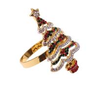 Rudiaoa Anneaux De Serviette en Métal avec Chatoyants À Clip Noël pour Les Tables Festives Et Les Dîners Famille Anneaux Serviette en Alliage Festifs