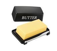 Rudiaoa Beurrier avec Coupe Ergonomique Matériaux PP Conceptions De Verrouillage Rafraîchissant Gadget De Cuisine Lavable Lave-Vaisselle Récipient À Beurre en Plastique avec Coupe