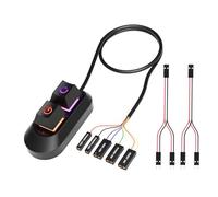 Rudiaoa Bouton De Commutateur Commande d'alimentation Externe PC À Clé Mécanique avec Fonction Répartiteur Et Compatibilité Universelle Bouton Redémarrage L'ordinateur Bureau