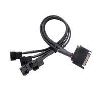 Rudiaoa Câble Répartiteur De Systèmes Refroidissement pour PC Alimentations Adaptateur Ventilateur 4 Broches/3 Broches avec Revêtement en Mailles Renforcées Et Installation Sécurisée Distributeur