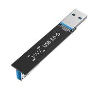Rudiaoa Carte d'extension USB 3.0 D mâle vers femelle - Adaptateur 90° pour une connexion complète à l'ordinateur - Large compatibilité - Carte de transfert de données USB