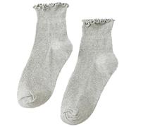 Rudiaoa Chaussettes À Volants À Volants Lolitas Crews Sweet High Ankle Summers Short Hosiery Streetwear Pour Femmes Frilly Crew Chaussettes Pour Femmes