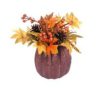 Rudiaoa Citrouille Artificielle Ornement Automne Feuille D'érable Baie Ensemble Décor Citrouille Photographie Table Pièce Maîtresse Accessoires Automne Citrouilles Artificielles Extérieur Grand