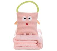 Rudiaoa Couverture d'oreiller en Peluche d'oreiller Portatif À Usage Multiple pour Les Étudiants Et Les Professionnels À La Recherche De De Commodité en Polaire Douce Confortable