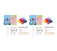 Rudiaoa Démarreur De Crochet À Faire Soi-même De Méduses Comprenant Des Fils À Crochet Aiguille Yeux En Plastique Enfile-aiguille Accessoires Pour Porte-clés